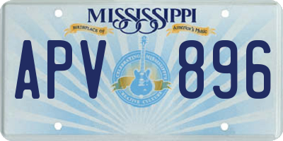 MS license plate APV896