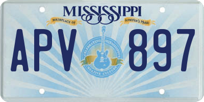 MS license plate APV897