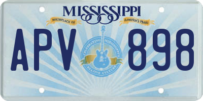 MS license plate APV898