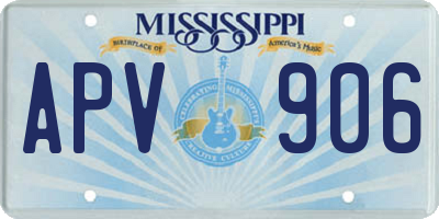 MS license plate APV906