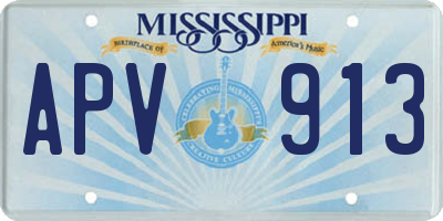 MS license plate APV913