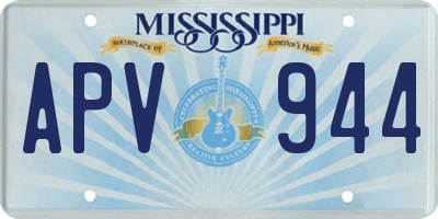 MS license plate APV944
