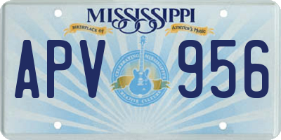 MS license plate APV956