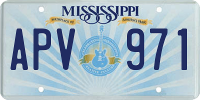 MS license plate APV971