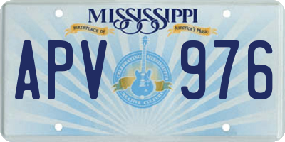 MS license plate APV976