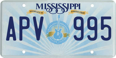MS license plate APV995