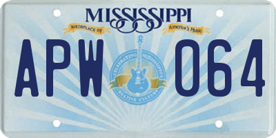 MS license plate APW064