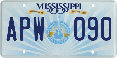 MS license plate APW090