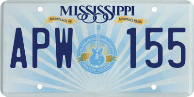 MS license plate APW155