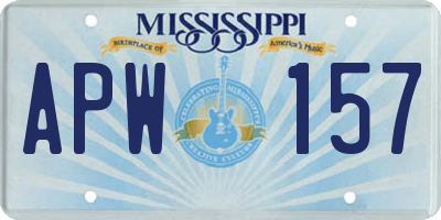 MS license plate APW157
