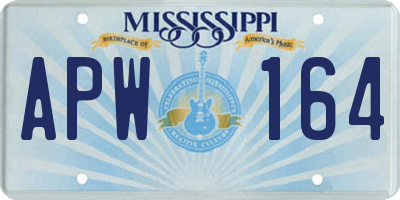 MS license plate APW164