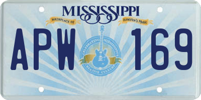 MS license plate APW169