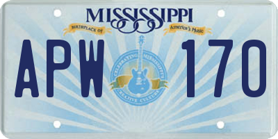 MS license plate APW170
