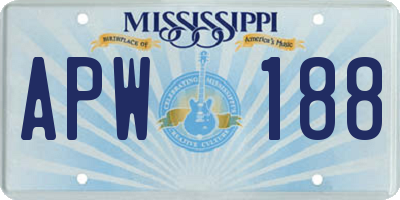 MS license plate APW188