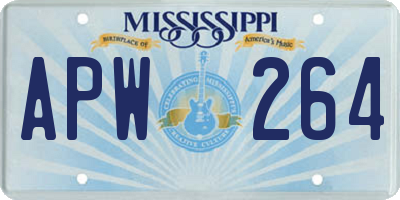 MS license plate APW264