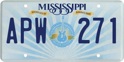 MS license plate APW271
