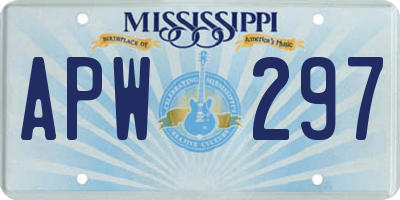 MS license plate APW297