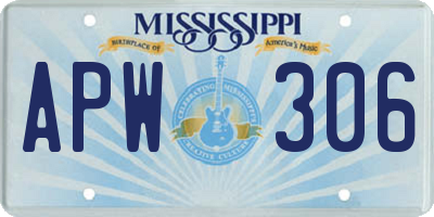 MS license plate APW306