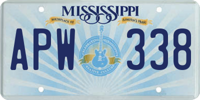 MS license plate APW338