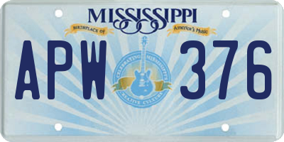 MS license plate APW376