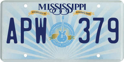 MS license plate APW379