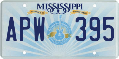 MS license plate APW395