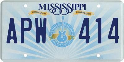 MS license plate APW414