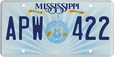 MS license plate APW422
