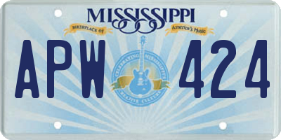 MS license plate APW424