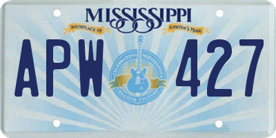 MS license plate APW427