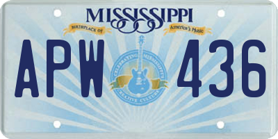 MS license plate APW436