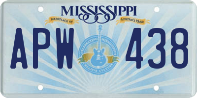 MS license plate APW438