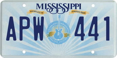 MS license plate APW441
