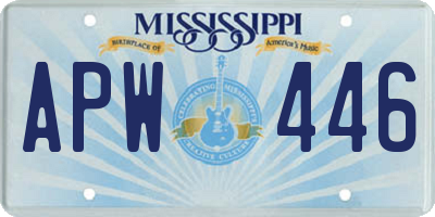 MS license plate APW446