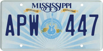 MS license plate APW447