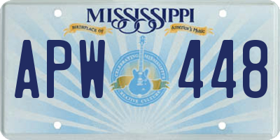 MS license plate APW448