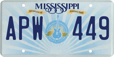 MS license plate APW449