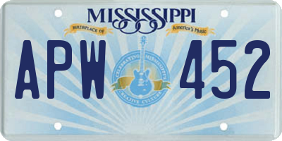 MS license plate APW452