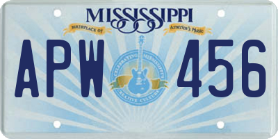 MS license plate APW456