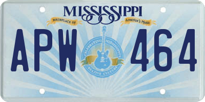 MS license plate APW464
