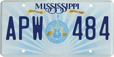 MS license plate APW484
