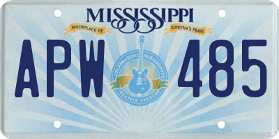MS license plate APW485