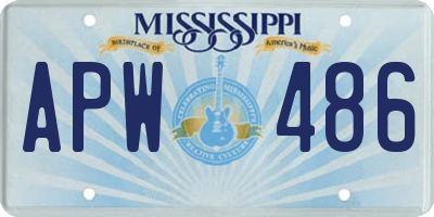 MS license plate APW486