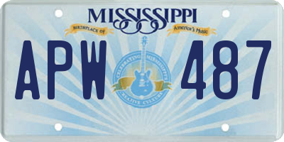 MS license plate APW487