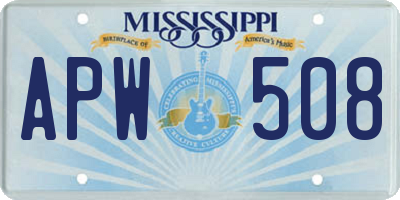 MS license plate APW508