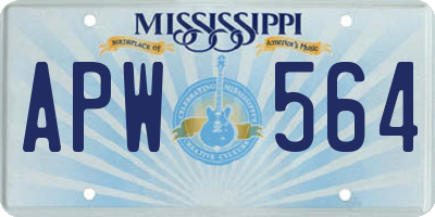MS license plate APW564