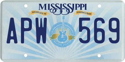 MS license plate APW569