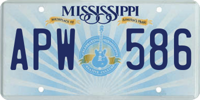 MS license plate APW586