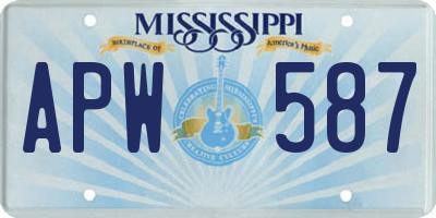 MS license plate APW587
