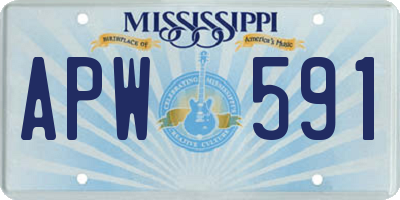 MS license plate APW591